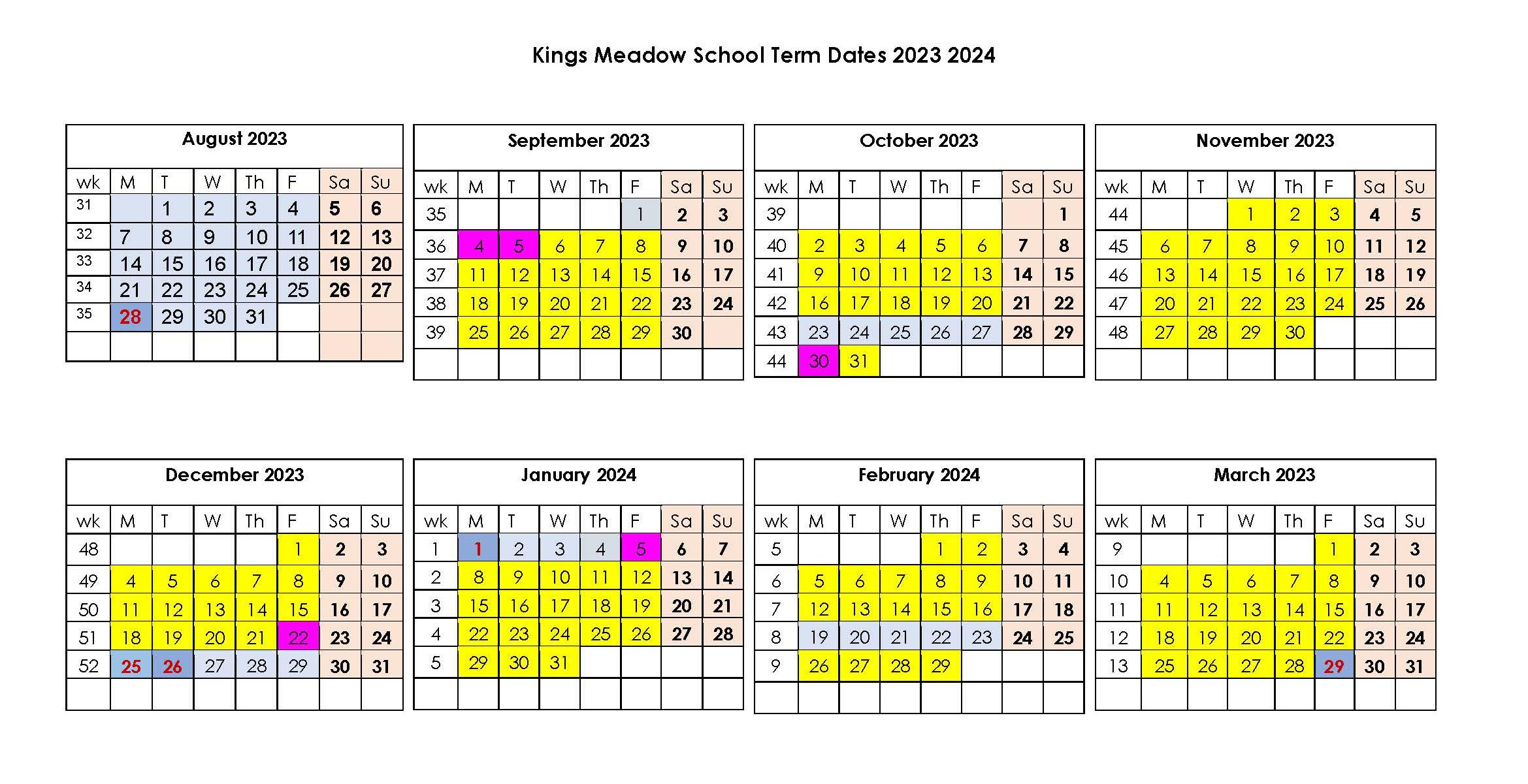 KM 2023 24 Term Dates Page 1